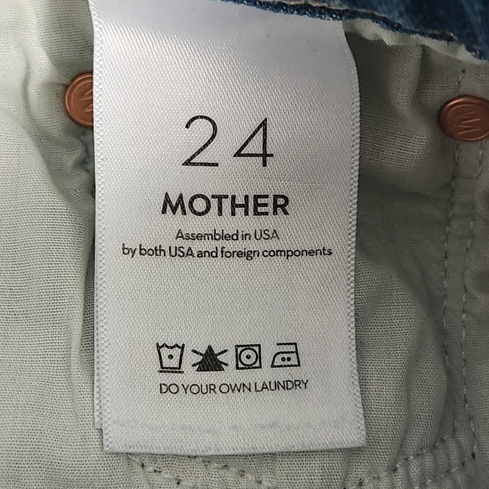MOTHER Superior The Tripper Flood Fray Jeans Left In The Dust Distressed 24 - Picture 8 of 16